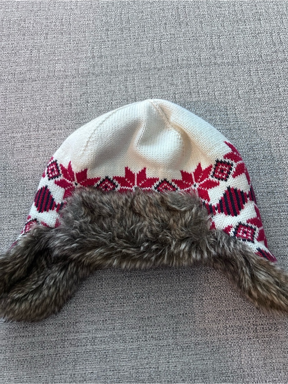 Janie and Jack Faux Fur Russian-Style Trapper Hat in Brindle Brown Size 2/3T